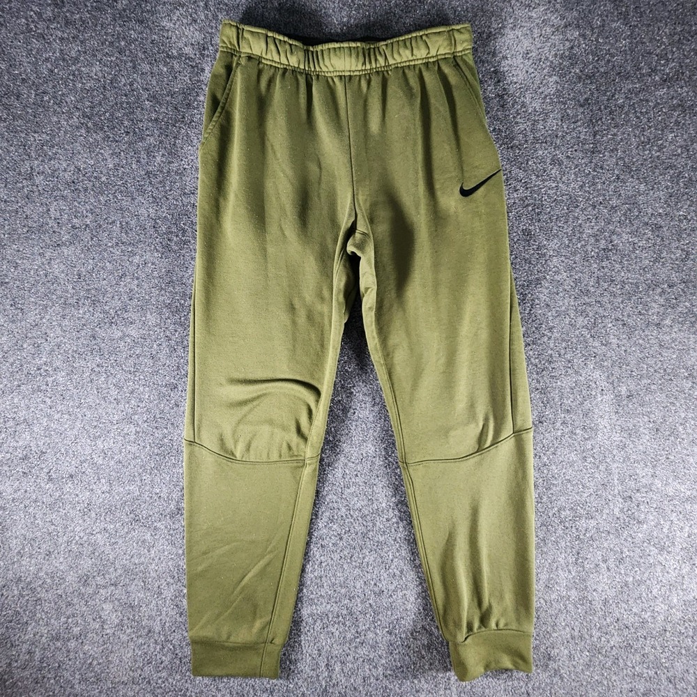 Nike Dri-FIT Mens Tapered Training Joggers Olive Green Size M Athleisure